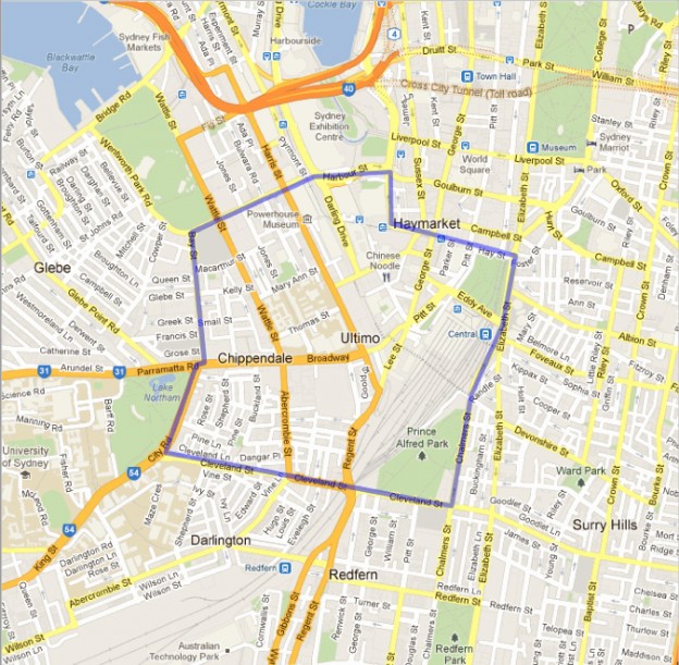 Locative Exercise – precinct map | Exploring Media Arts 2013